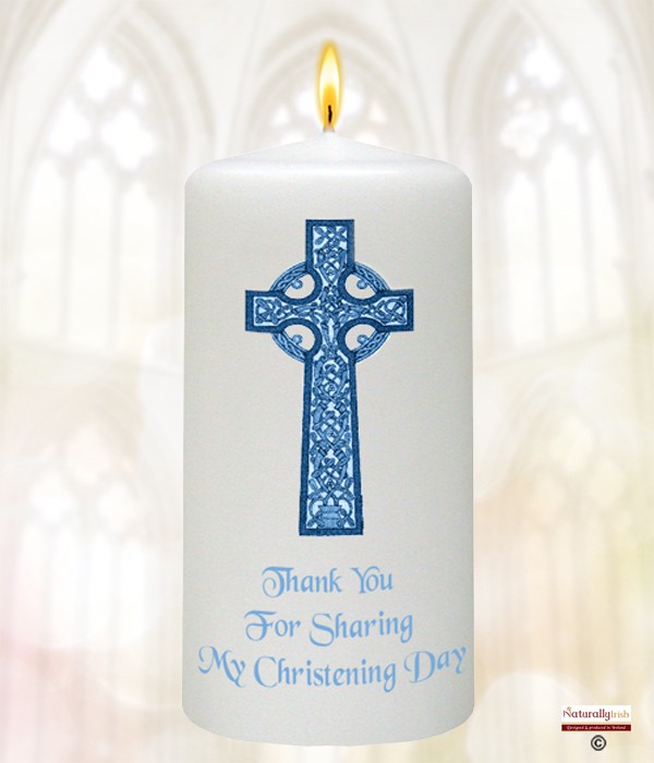 Holy Cross Blue Christening Favour