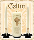 Celtic Cross Wedding Candles