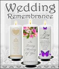 Wedding Remembrance Candles - NaturallyIrish.ie Tel: 045 837783