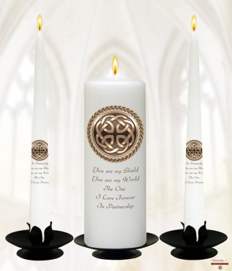 Celtic Wedding Candles (Ivory)