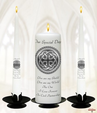 Celtic Wedding Candles (Ivory)