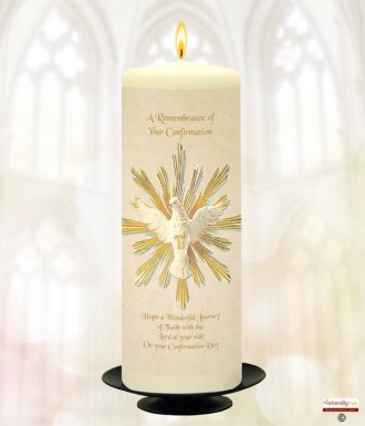 Gold Dove Confirmation Candle