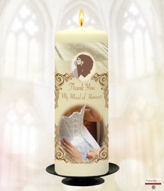 Thank You Maid of Honour Candle (White)