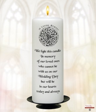 Claddagh Silver Wedding Remembrance Candle