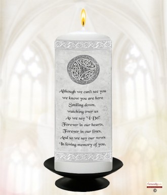 Celtic Silver Wedding Remembrance Candle