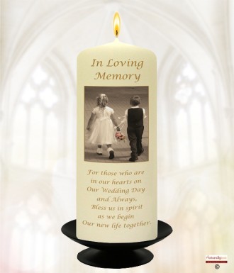 Young Love Gold Wedding Remembrance Candle
