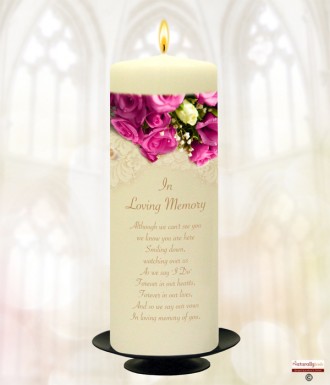 Cerise Rose Gold Wedding Remembrance Candle