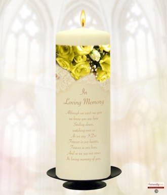 Lemon Rose Gold Wedding Remembrance Candle