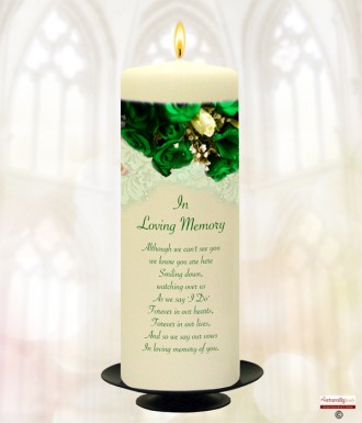 Emerald Rose Wedding Remembrance Candle
