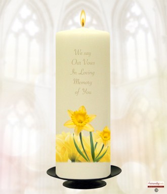 Daffodil Gold Wedding Remembrance Candle