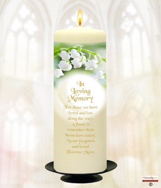 Lily of the Valley Gold Wedding Remembrance Candle