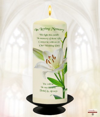 Lily Wedding Remembrance Candle