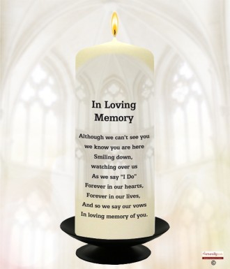 Silhouette Church Window Wedding Remembrance Candle