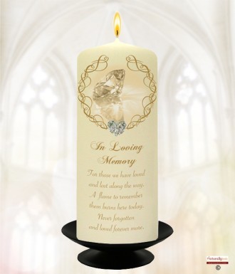 Diamond Gold Wedding Remembrance Candle