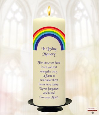 Rainbow Arc Wedding Remembrance Candle