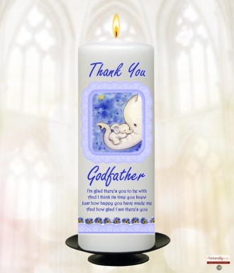 Elephant Thank You Godfather Candle