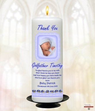 Elephant Thank You Godfather Candle