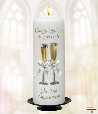 Engagement Glasses Candle (White)