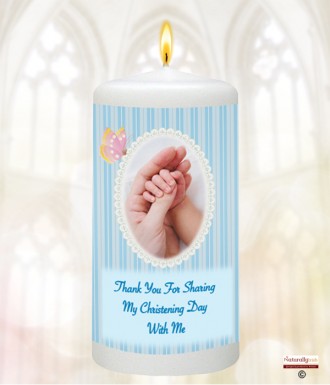 Blue Butterfly Christening Favour (White)
