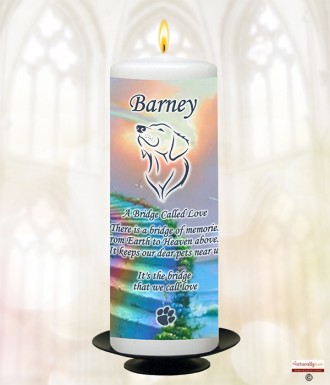 Cloud Sunset Memorial Candle (white/ivory)