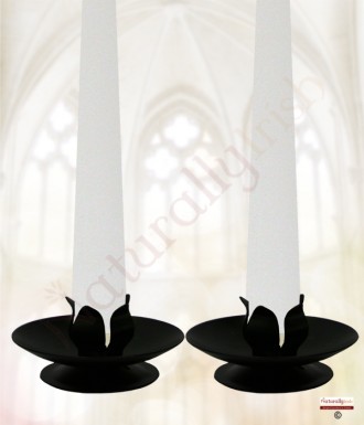 Saucer Candle Stand Small Black
