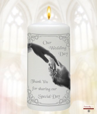 Hand To Hand Silver Wedding Favour (White)