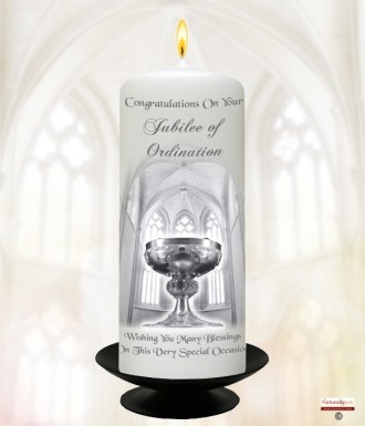 Golden Jubilee - Holy Mary Candle (Ivory)