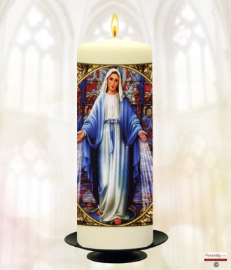 Golden Jubilee - Holy Mary Candle (Ivory)