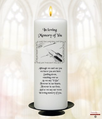 Pen Wedding Remembrance Candle (White)