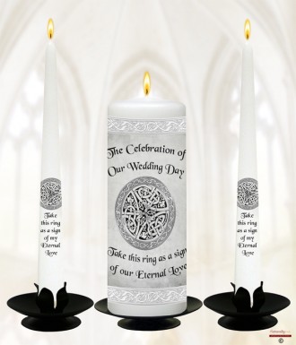 Celtic Wedding Candles (White)