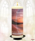 Cloud Sunset and Photo Memorial Candle (white/ivory)