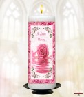 Cloud Sunset and Photo Memorial Candle (white/ivory)