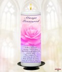 Cloud Sunset and Photo Memorial Candle (white/ivory)