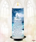 Cloud Sunset and Photo Memorial Candle (white/ivory)