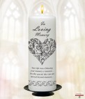 Rose Frame and Photo Wedding Remembrance Candle