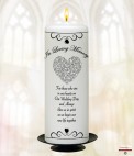 Rose Frame and Photo Wedding Remembrance Candle