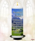 Cloud Sunset and Photo Memorial Candle (white/ivory)