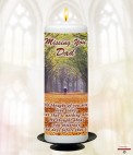 Cloud Sunset and Photo Memorial Candle (white/ivory)