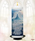 Cloud Sunset and Photo Memorial Candle (white/ivory)