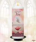 Cloud Sunset and Photo Memorial Candle (white/ivory)