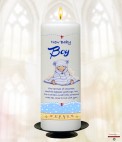 Teddy & Toy Shelf Girl Photo Candle (White)