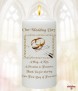 Rings & Pen Wedding Candles (Gold&White) - Click to Zoom