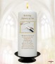 Rings & Pen Wedding Candles (Gold&White) - Click to Zoom