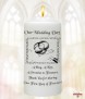 Rings & Pen Wedding Candles (White) - Click to Zoom