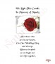 Red Roses & Silver Rings Wedding Candles (White) - Click to Zoom