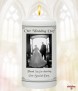 Church Door Silver Wedding Candles (White) - Click to Zoom