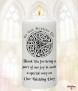 Claddagh Silver Wedding Candles (White) - Click to Zoom