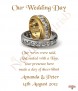 Wedding Gold Rings Wedding Candles (White) - Click to Zoom