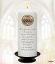 Celtic Sheild Gold Wedding Candles (White) - Click to Zoom