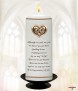 Celtic Heart Gold Wedding Candles (White) - Click to Zoom